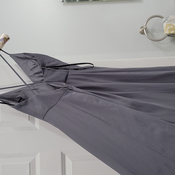 Pewter grey slit dress Bill Levkoff - Picture 5 of 8